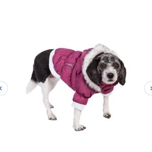 Pet Life Metallic Pink Parka